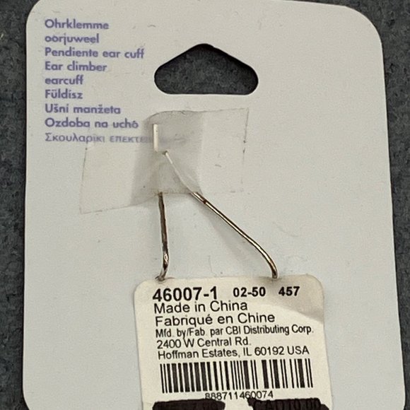 Claires Ear Crawler Earrings New As Is Silver Star Sensitive Solutions Zig Zag - Picture 5 of 7